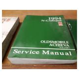 Lot of (10) Oldsmobile Service Manuals 1992, 1993 & 1994