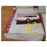 Lot of (6) 1992 Oldsmobile Service Manuals