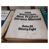 Lot of (9) 1988, 1989, 1990 Oldsmobile Service Manuals
