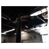Yard Pole w/ Green Enamel Light Shade - WORKS! - 110V