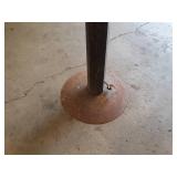 Yard Pole w/ Green Enamel Light Shade - WORKS! - 110V