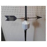 Lightning Rod w/ Arrow & Milk Glass Lightning Ball