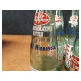 Lot of (12) Dr. Pepper 1976 Lake Crystal MN FarmFest Commemorative Soda Bottles