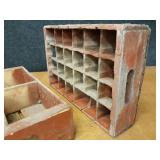 Lot of (2) Minars St. Cloud MN Wood Soda Crates + Twins Pictures