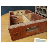 Lot of (2) Minars St. Cloud MN Wood Soda Crates + Twins Pictures