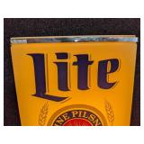 Miller Lite Lighted Sign with Working Clock