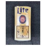 Miller Lite Lighted Sign with Working Clock