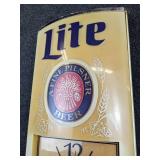 Miller Lite Lighted Sign with Working Clock