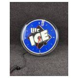 Miller Lite ICE Lighted Neon Clock