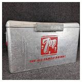 Vintage 7-Up Metal Cooler
