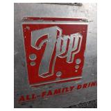 Vintage 7-Up Metal Cooler