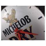 Michelob Dry Bottlecap Lighted Clock & Sign
