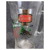 Schmidt Beer Collector Series Beer Mugs and with Matching Glass Pitcher