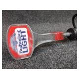 Coors Light Football, 64 oz. Jumbo Flask, and "Budweiser Light" Keg Tap