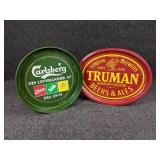 Pair of Trays - Carlsberg & Truman Hanbury and Buxton Beers & Ales