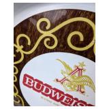 Pair of Budweiser Trays - Plastic Beer Tray and Rectangular Clydesdale Tray