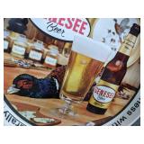 Pair of Trays - Martini & Rossi Acrylic Tray and Genesee Beer