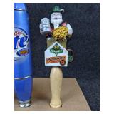 Lot of 3 Beer Tap Handles - Red Wolf Red Ale, Miller Lite, and Summit Oktoberfest