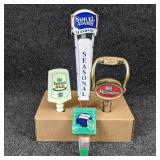 Lot of 4 Beer Tap Handles - Bud Dry, Old Tankard Ale, Sam Adams Seasonal, and Old Milwaukee