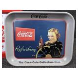 Lot of (2) Rectangular Coca-Cola Trays - Smaller Tray from The 1998 Coca-Cola Collector