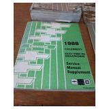 Lot of (10) 1988 Chevrolet Car / Truck Service Manuals
