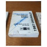 Lot of (10) 1987 / 1988 Chevrolet Car / Truck Manuals