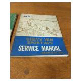 Lot of (10) 1970 to 1975 Chevrolet Car / Truck Service Manuals