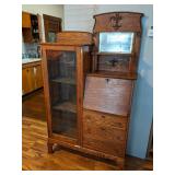 Antique Solid Wood Secretary Cabinet