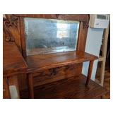 Antique Solid Wood Secretary Cabinet