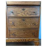 Antique Solid Wood Secretary Cabinet