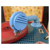 Vintage "Cowboy" Turntable and Tin Box
