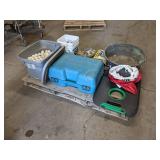 Pallet Lot of Miscellaneous - Makita Drill, Golf Balls, Cornhole Boards with Bags, (2) Top-O-Matic Cigarette Machines, and More!