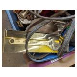 Pallet lot of Miscellaneous - Size 13 Nike Shoes, Electric Car Racetrack, Automotive Emergency Kit, Large Roll of Plastic Sheeting, Windshield Wipers (24", 26", and 28"), Misc. Tools, and More!