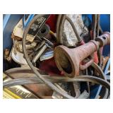 Pallet lot of Miscellaneous - Size 13 Nike Shoes, Electric Car Racetrack, Automotive Emergency Kit, Large Roll of Plastic Sheeting, Windshield Wipers (24", 26", and 28"), Misc. Tools, and More!