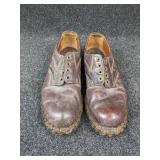 Antique Golf Shoes - Complete with Steel Cleats!