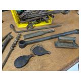Large Lot of Rusty Wonderfulness! Tools, Pulleys, Straps, Chains, and More!