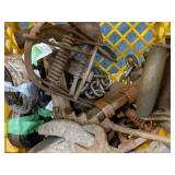 Large Lot of Rusty Wonderfulness! Tools, Pulleys, Straps, Chains, and More!