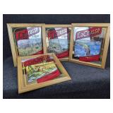 Set of 4 LaCrosse Lager Collector Can Series Wildlife Mirrors