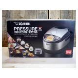 Zojirushi - 5.5 Cup Pressure Induction Heating Rice Cooker - Stainless Steel Black - NEW