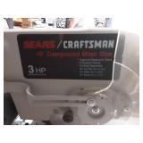 Sears Craftsman 3 HP Compound Miter Saw & Manual With Black & Decker Stand