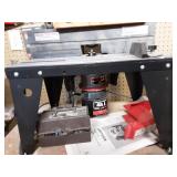 Sears Craftsman Router Table 1-1/2 HP Router, Bits, Manuals and Black & Decker Workmate Stand