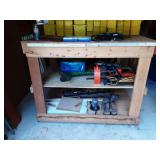 Heavy Duty 3-Tier Rolling Work Shelf 62x36x50