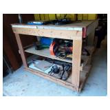 Heavy Duty 3-Tier Rolling Work Shelf 62x36x50