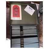 Vintage Metal Duplicate Bridge Set With Playing Cards