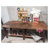 Work Bench With Attached Wood Vise, Includes Paint & Stain Related, Drop Cloths, Wagner Power Roller