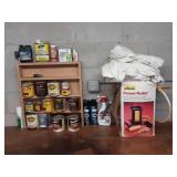 Work Bench With Attached Wood Vise, Includes Paint & Stain Related, Drop Cloths, Wagner Power Roller