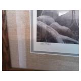 Framed Print The Hunter-Timber Wolves Signed By Jim Hensel Number 739/960  24x32