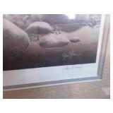 Framed Print The Hunter-Timber Wolves Signed By Jim Hensel Number 739/960  24x32