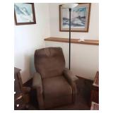 Recliner Chair & Floor Lamp
