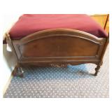 Vintage Single Bed with Fancy Crown Head Board, Foot Board, Rails, Mattress, Box Spring & Bedding